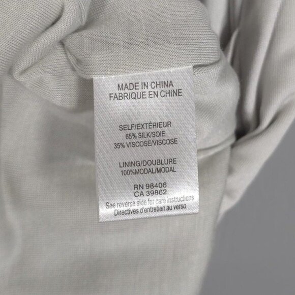 NWT THEORY Women’s SILK Blend ADITIAN Dress HOROSCOPE ICY Draped Tank SMALL - Picture 8 of 9